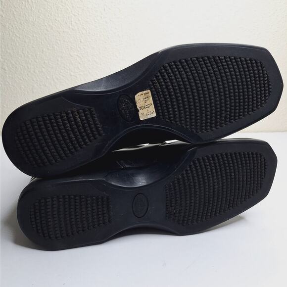 Bally Sock Boots Rare Leather Square Toe Men's 7 Women's 9 Italy Goth Industrial - Picture 10 of 16